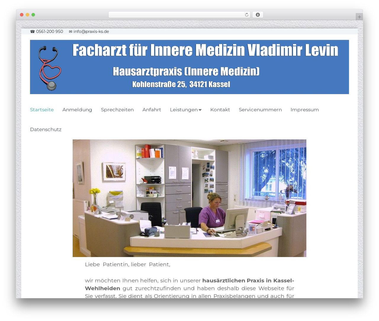 Flash WordPress theme - arzt-levin.de