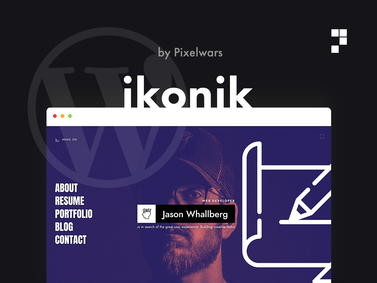 ikonik WordPress template for business