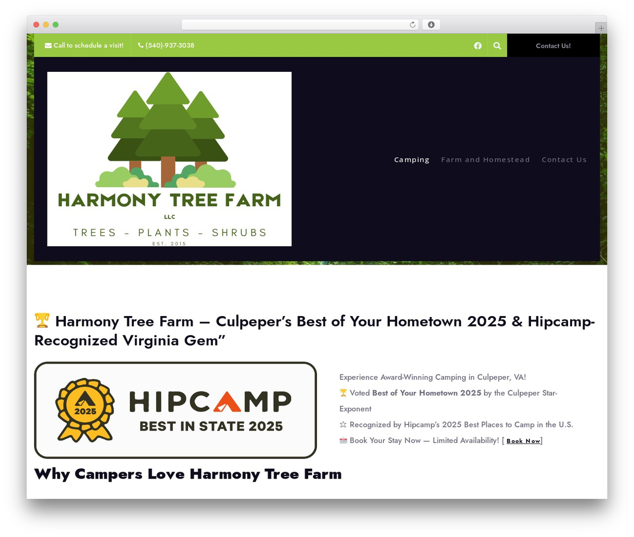 WordPress theme Formula - harmonytreefarmllc.com