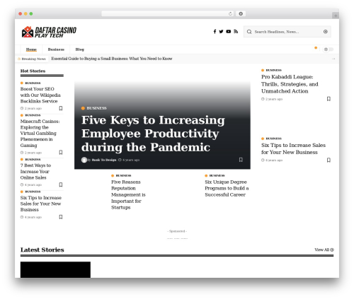 Foxiz core WordPress plugin - daftarcasinoplaytech.com
