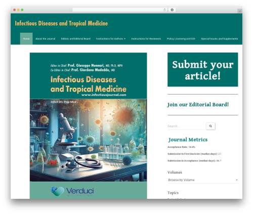 BBE WordPress theme - infectiousjournal.com