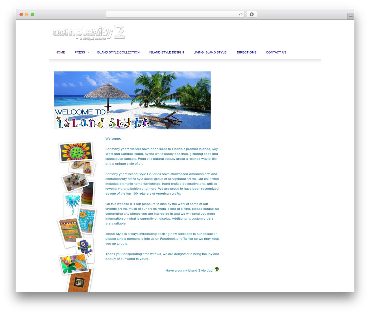 Complexity theme WordPress - islandstylegalleries.com