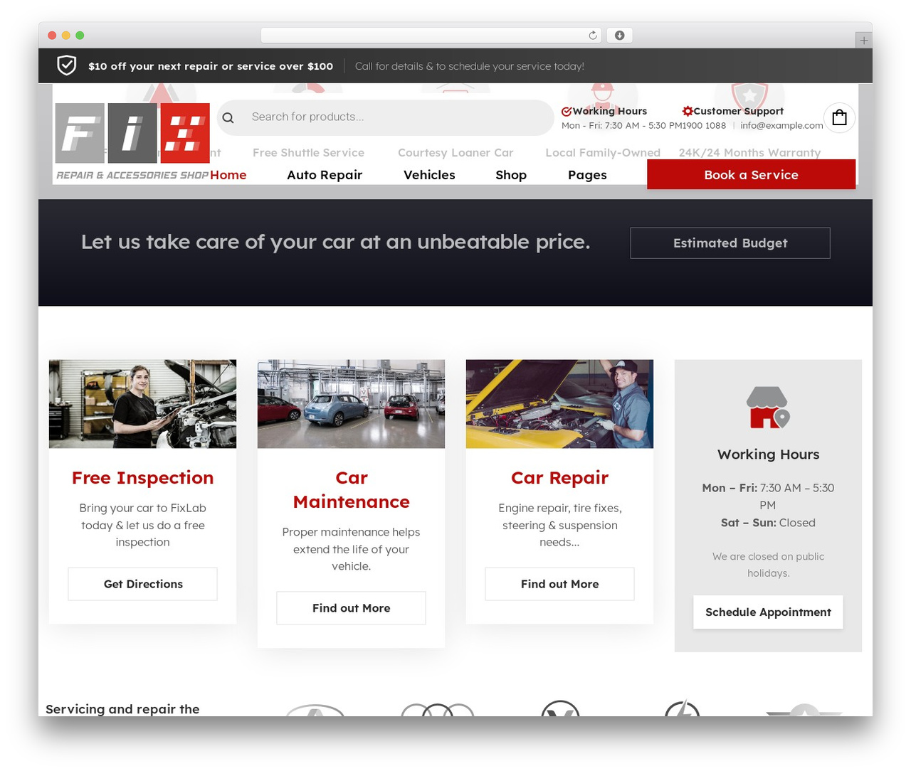 FixLab WordPress theme - autoecusolutions.com