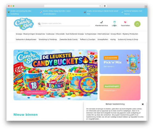 Interly Theme WordPress store theme - the-candyshop.nl