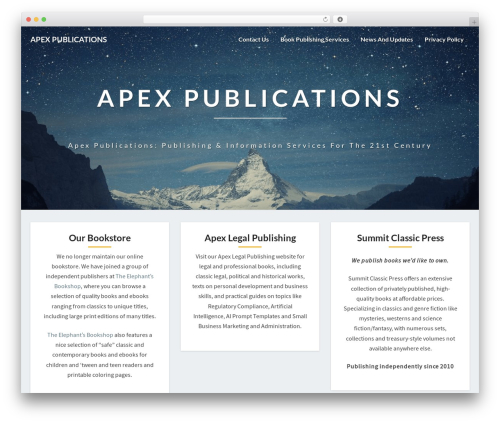 Lighthouse WordPress theme - apexpublications.net