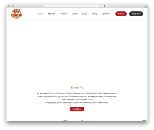NutBut WordPress theme - patelagriexport.in