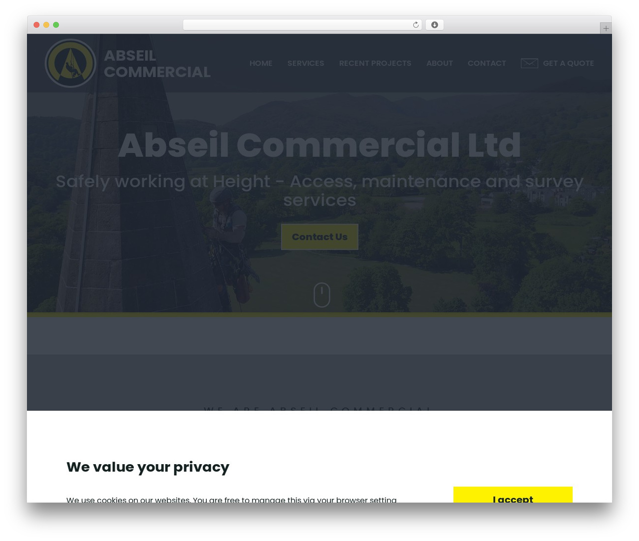 Website theme WordPress theme - abseilcommercial.com