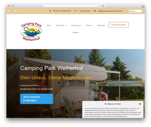 WordPress theme Divi - camping-park-weiherhof.de