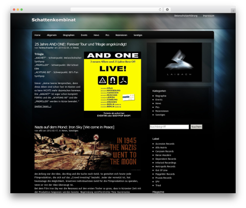 Pixel WordPress theme - schattenkombinat.de