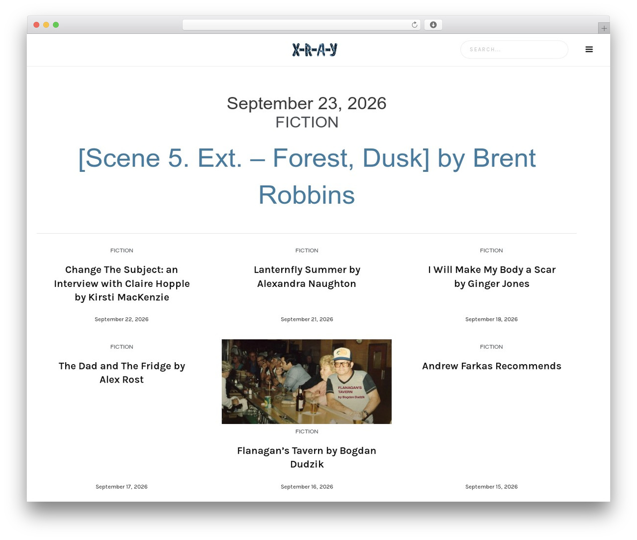 WordPress theme Noteworthy - xraylitmag.com