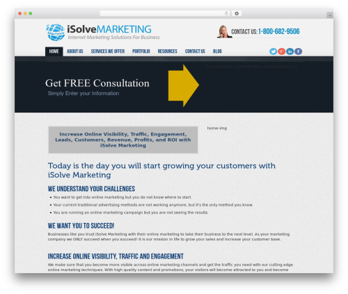 WordPress theme Catalyst - isolvemarketing.com