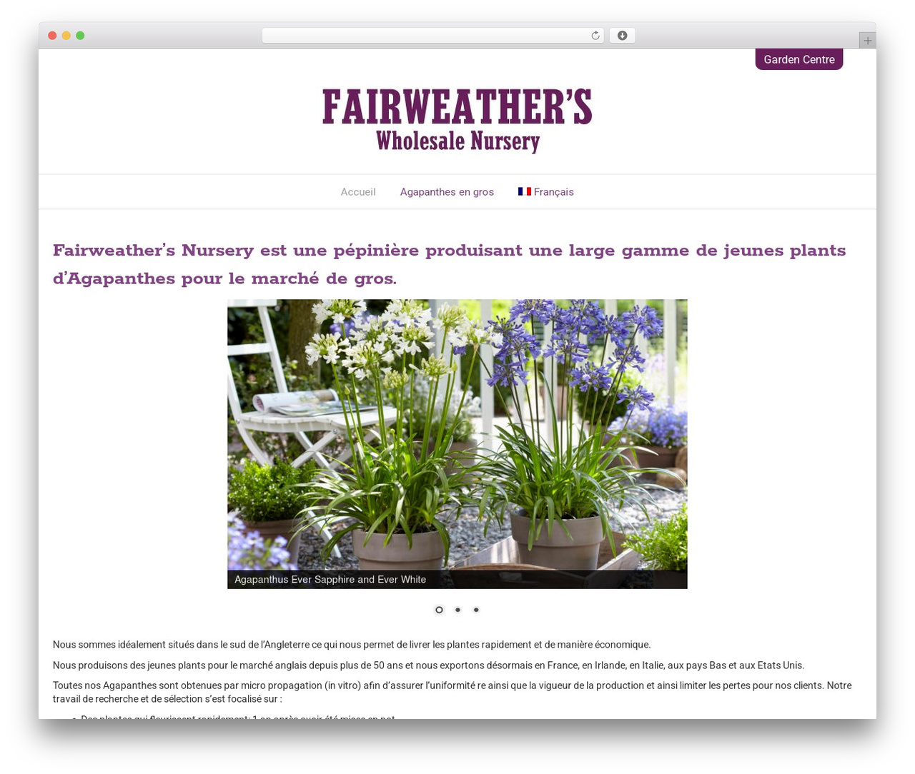 Beaver Builder Theme WordPress theme - fairweathersnursery.com/fr