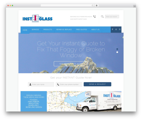 Simple contact info WordPress plugin - instantglassrepair.com