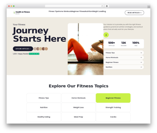 Helthify WordPress website theme - healthfitness-blog.com