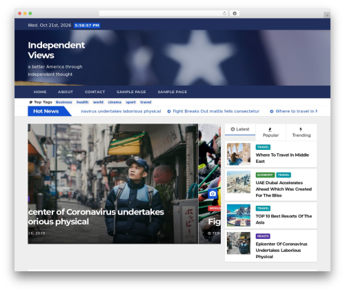 Newsup Pro WordPress magazine theme - independentviews.net