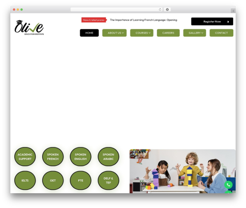 Quiklearn WordPress theme - oliveinstitute.com