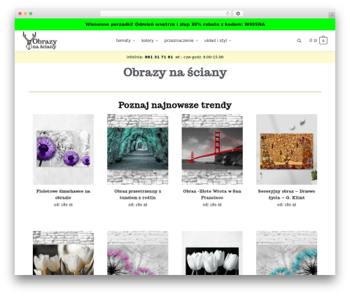Shoptimizer WordPress ecommerce template - obrazynasciany.pl