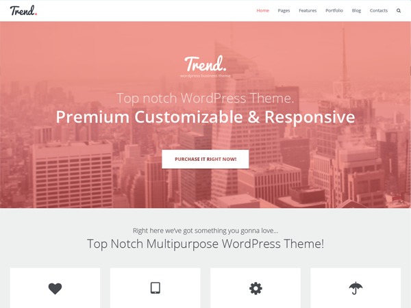Trend Multipurpose Responsive WordPress Theme WordPress theme design