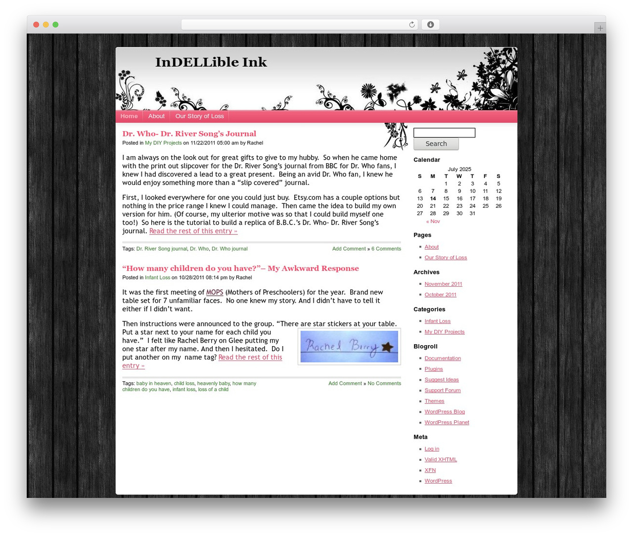 WordPress theme ligneous - indellibleink.com