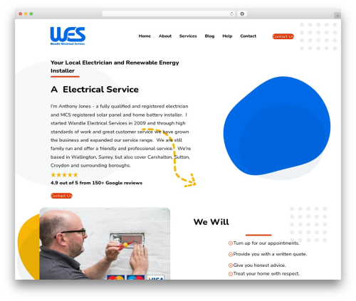 WordPress theme Beaver Builder Theme - wandle-elec.co.uk