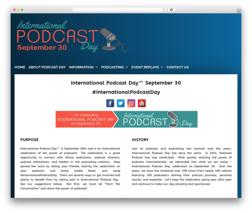 WordPress theme Eventerra - internationalpodcastday.com