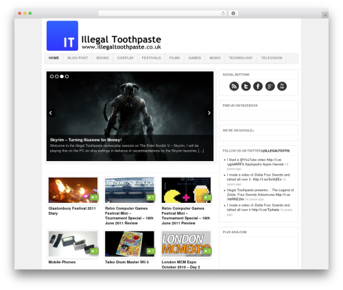 WordPress theme Project AR2 - illegaltoothpaste.co.uk