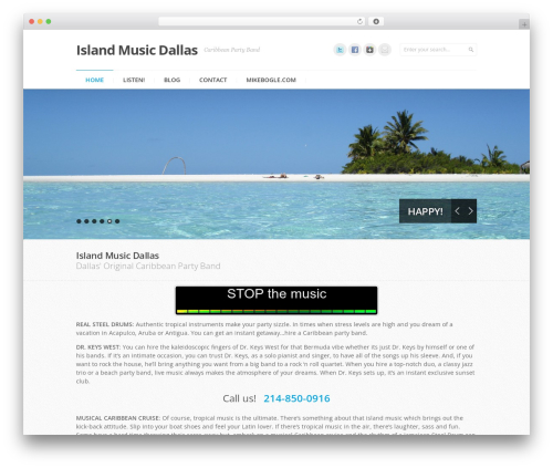 WordPress website theme Intent - islandmusicdallas.com