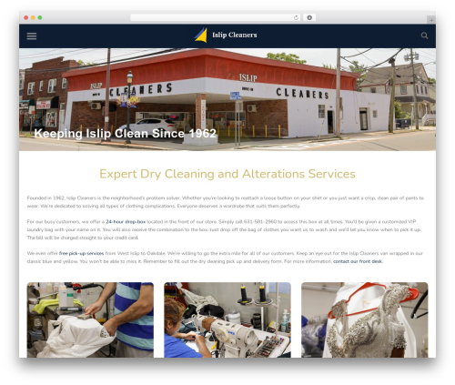 Amber WordPress theme - islipcleaners.com