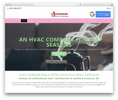 Beacon Theme WordPress theme - arrowheadhvacr.com