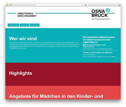 Best WordPress theme MX - arbeitskreismaedchenarbeit.de