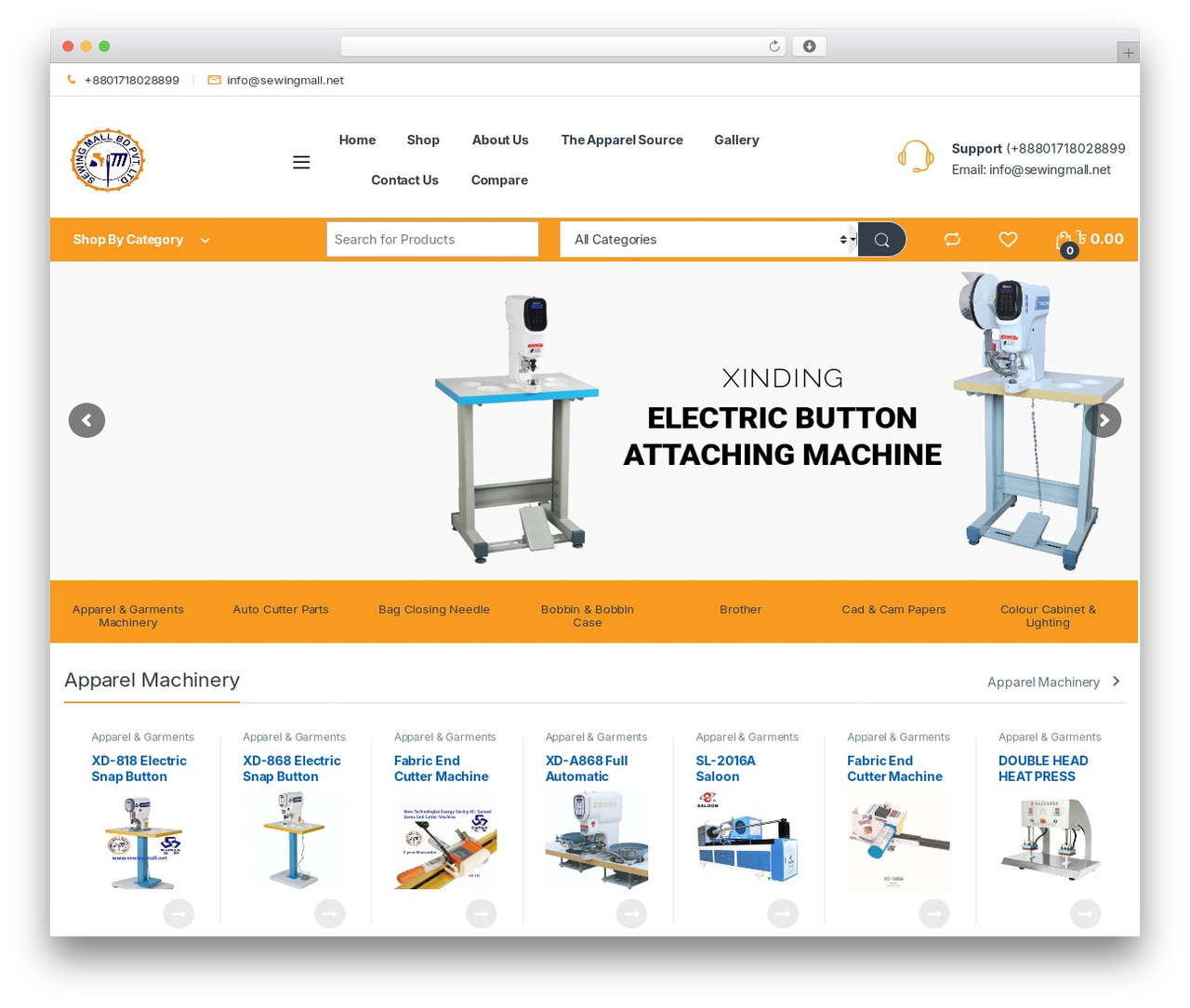 Electro WordPress theme design - sewingmall.net Electro WordPress theme design - sewingmall.net