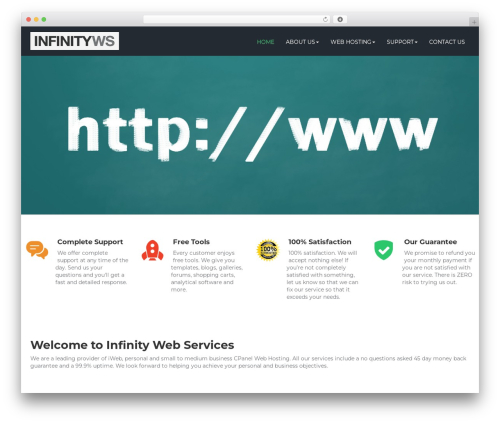 Flathost theme WordPress - infinityws.com