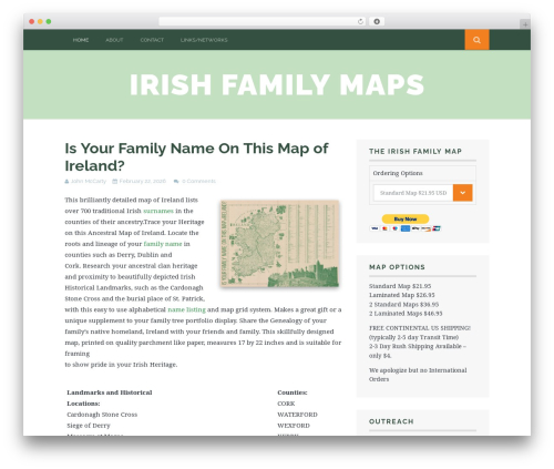 Flato theme WordPress - irishfamilymaps.com