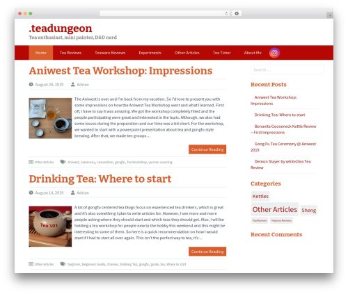 FlatOn WordPress theme - teadungeon.com