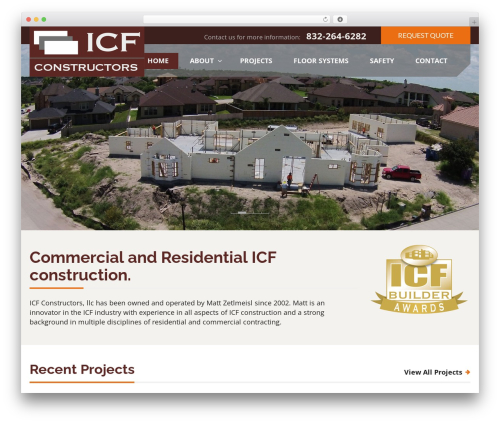 ICF Constructors theme WordPress - icfconstructors.com