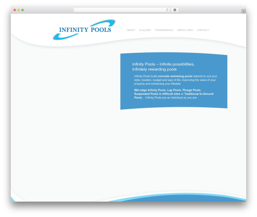 Infinity Pools premium WordPress theme - infinitypools.com.au