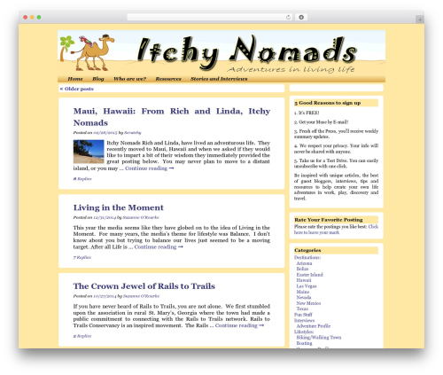 Kippis WordPress theme - itchynomad.com