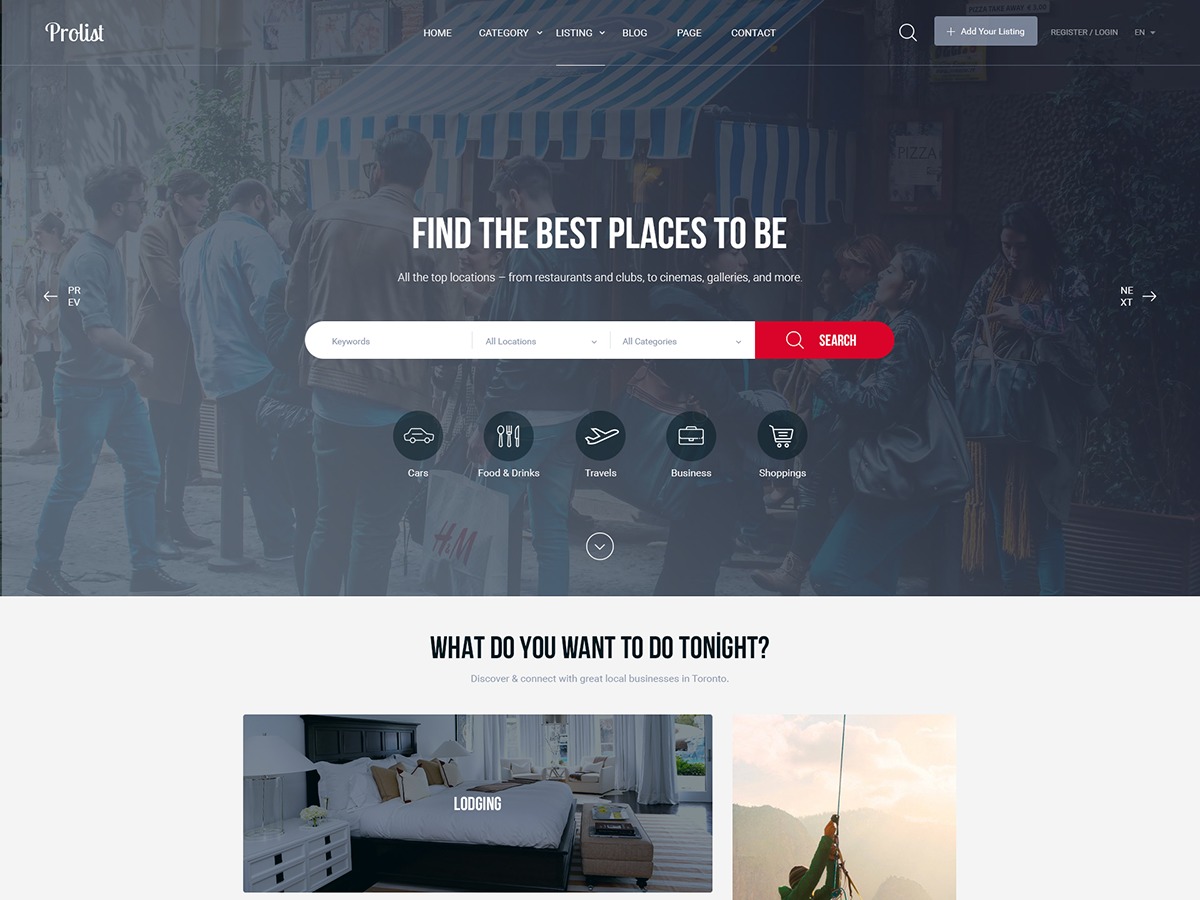 Prolist WordPress theme Prolist WordPress theme