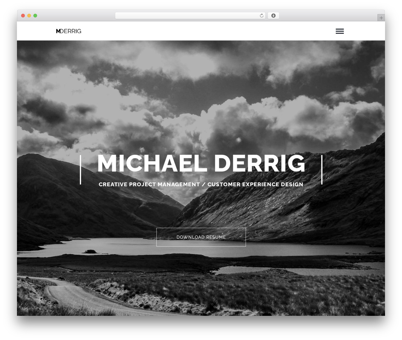 squareroot personal WordPress theme - michaelderrig.com
