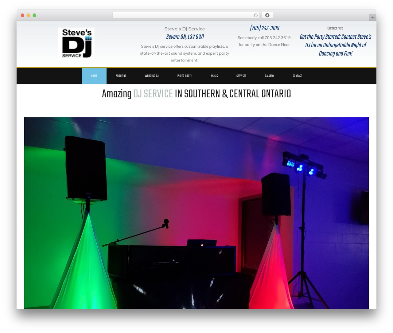 WordPress theme Dreama - stevesdjservice.com