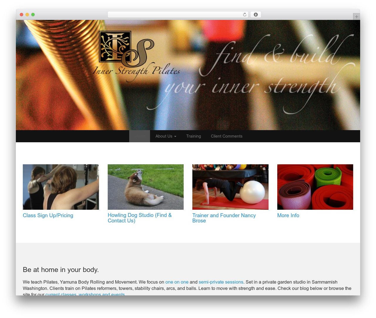 WP Simple Pro WordPress theme - innerstrengthpilates.biz