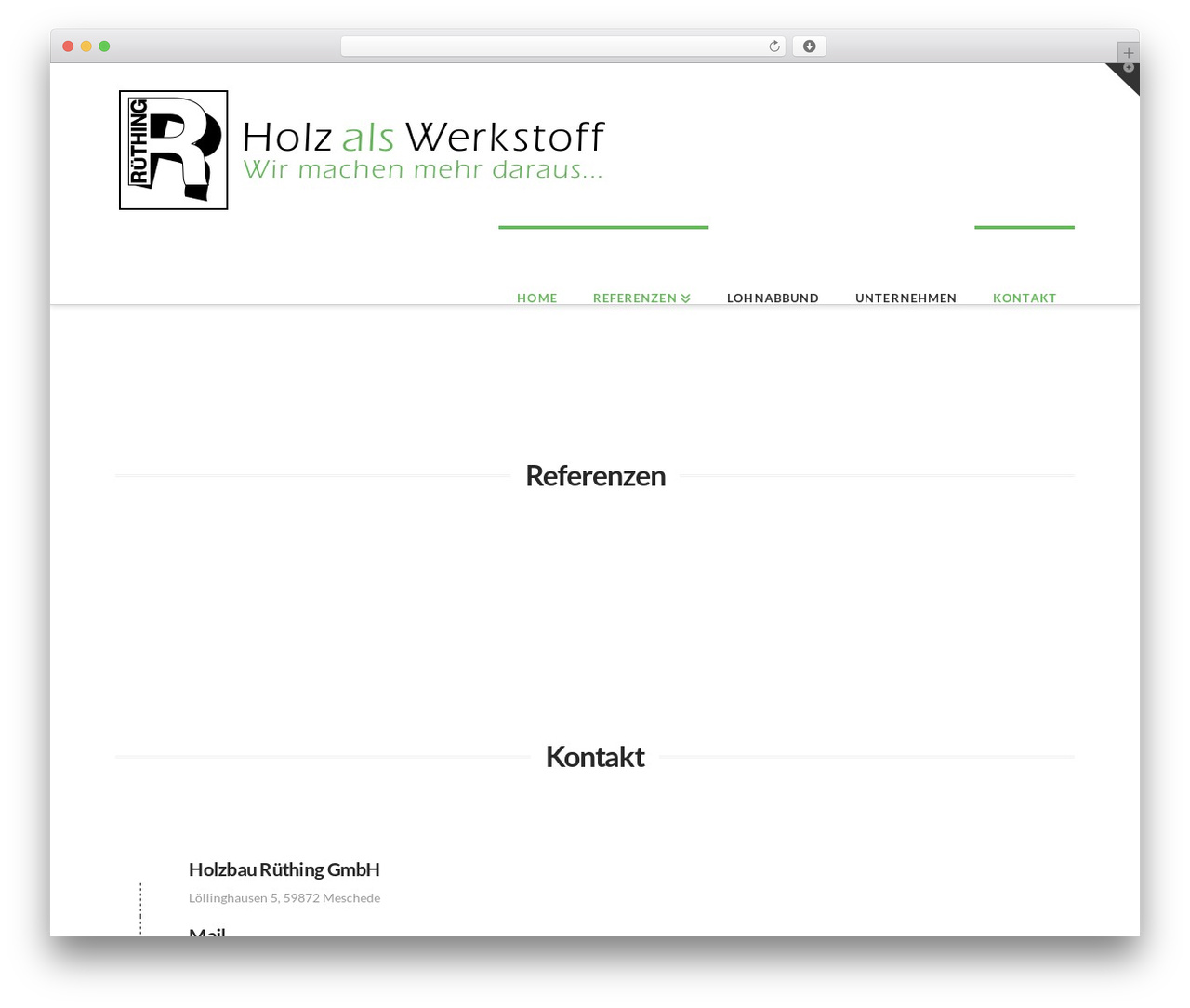 X WordPress theme - holzbau-ruething.de