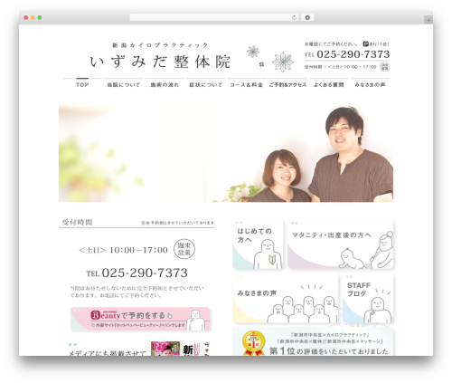 いずみだ整体院 WordPress theme - izumida-seitai.com