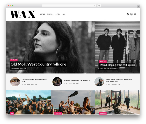 Aquene WordPress theme - waxmusicuk.com
