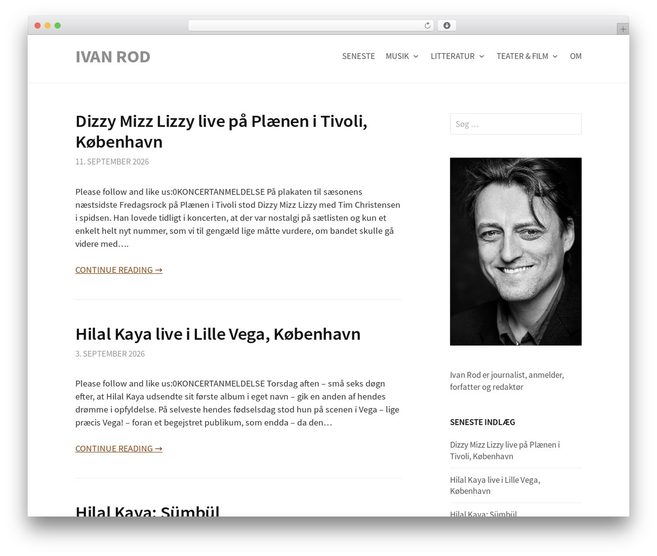 First premium WordPress theme - ivanrod.dk