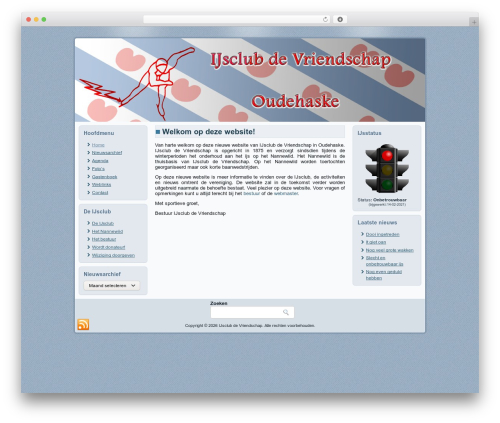 layout WordPress theme design - ijsclub-devriendschap.nl