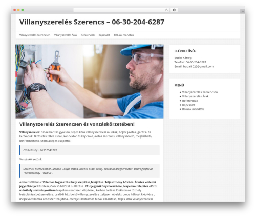 NEBlue theme WordPress - villanyszerelo-szerencs.hu