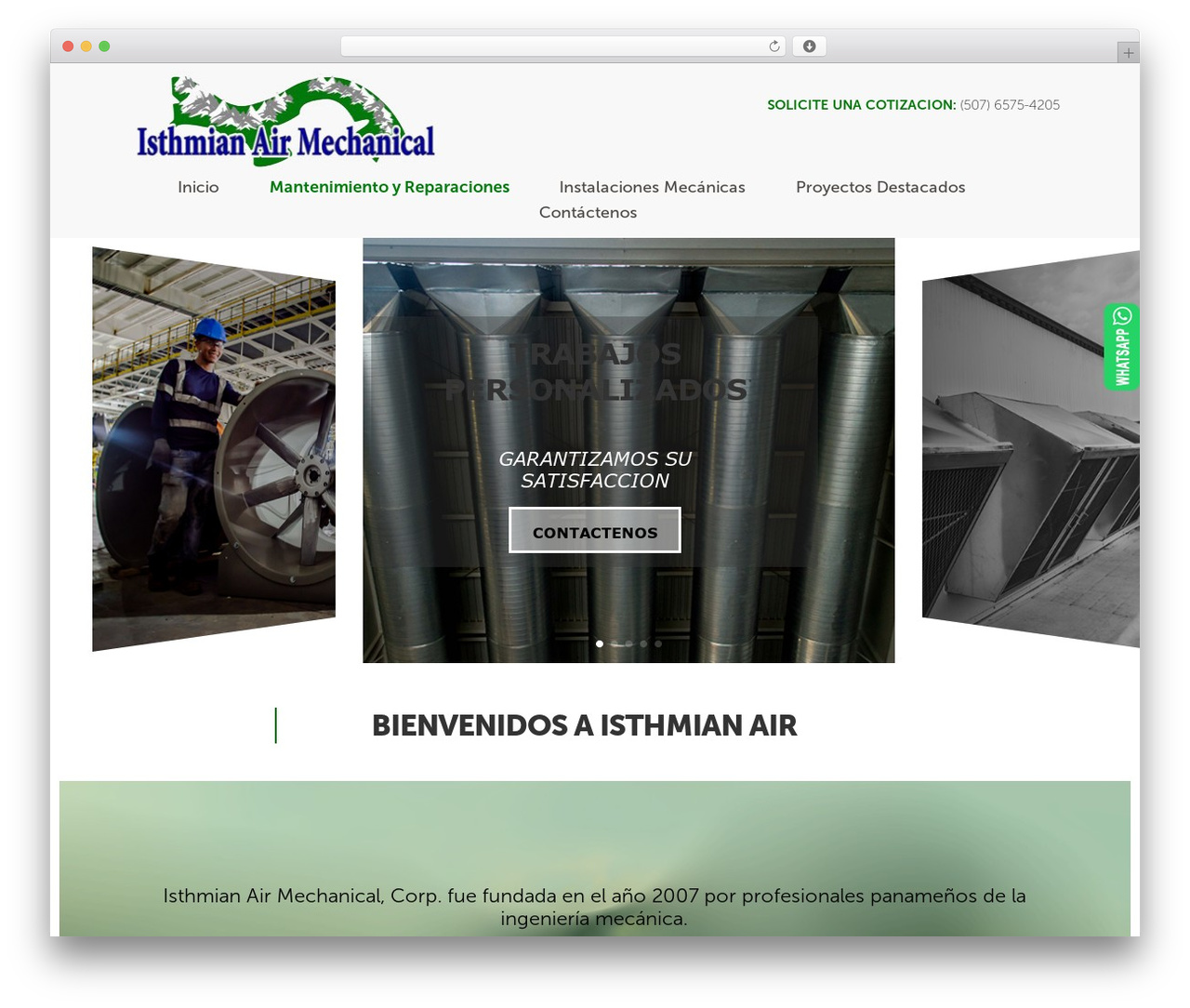 Responsive WordPress theme - isthmianair.com