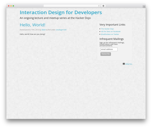 WordPress theme Wordpress Foundation - ixdfordevs.com