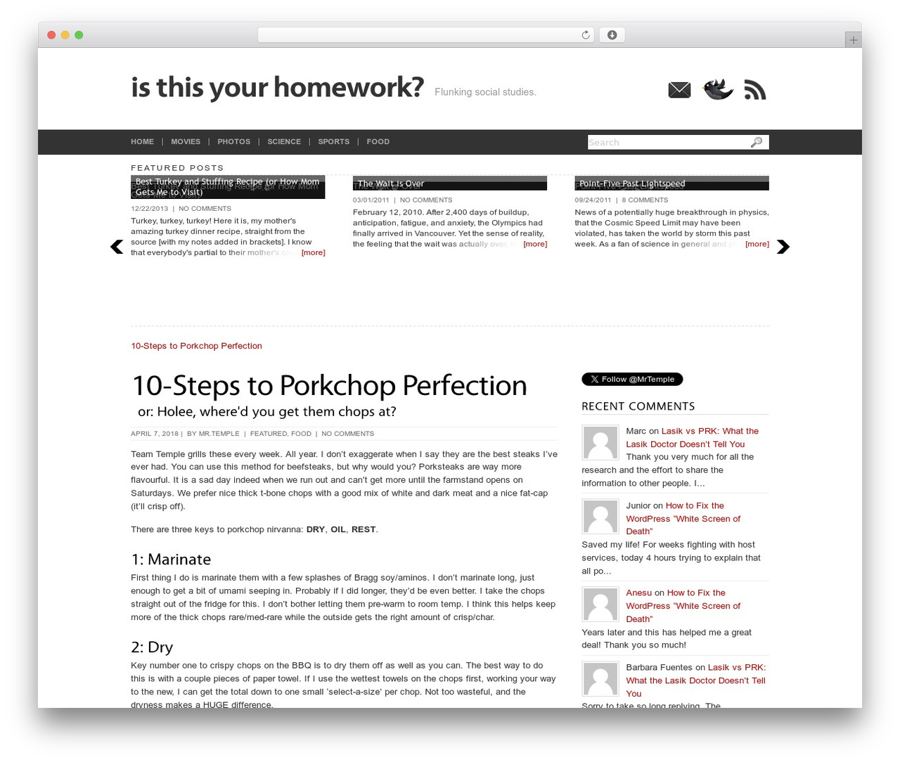 WordPress theme bfHomework - isthisyourhomework.com